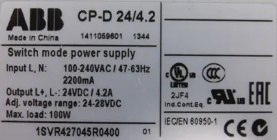 NEW ABB 1SVR427045R0400 POWER SUPPLY CP-D 24/4.2
