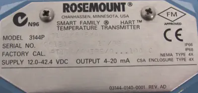 USED ROSEMOUNT 3144P-D1A1K5M5XA TEMPERATURE TRANSMITTER 3144PD1A1K5M5XA