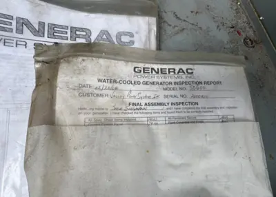 Control Panel for Generac SD600 Diesel Generator