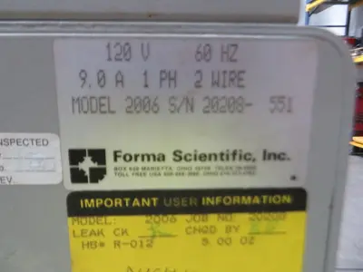 Used FORMA SCIENTIFIC 2006 Miscellaneous Laboratory Equipment Texas US | Aucto #1459834