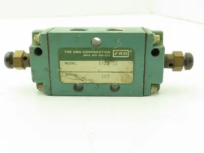 Aro 5130-33 Pneumatic Air Valve 3 Way 1/4" NPT Manual Button Bleed