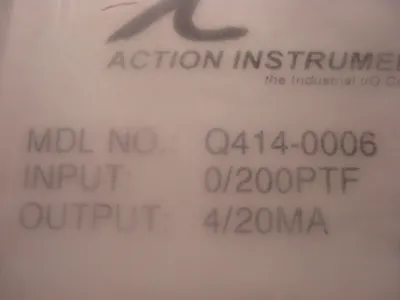 NEW ACTION INSTRUMENT Q414-0006