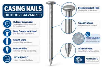 Huttig-Grip Outdoor Galvanized Casing Nails Construction Fasteners | Products Corporation of North America, Inc. (1)