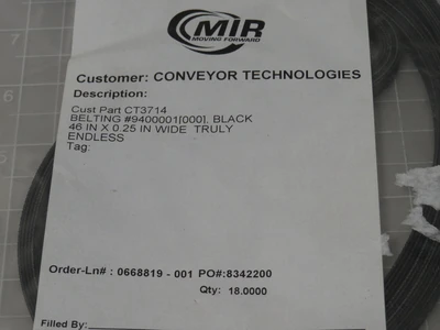 New | in-Stock MIR _UNKNOWN_ Belts | OCO Industrial #1589844