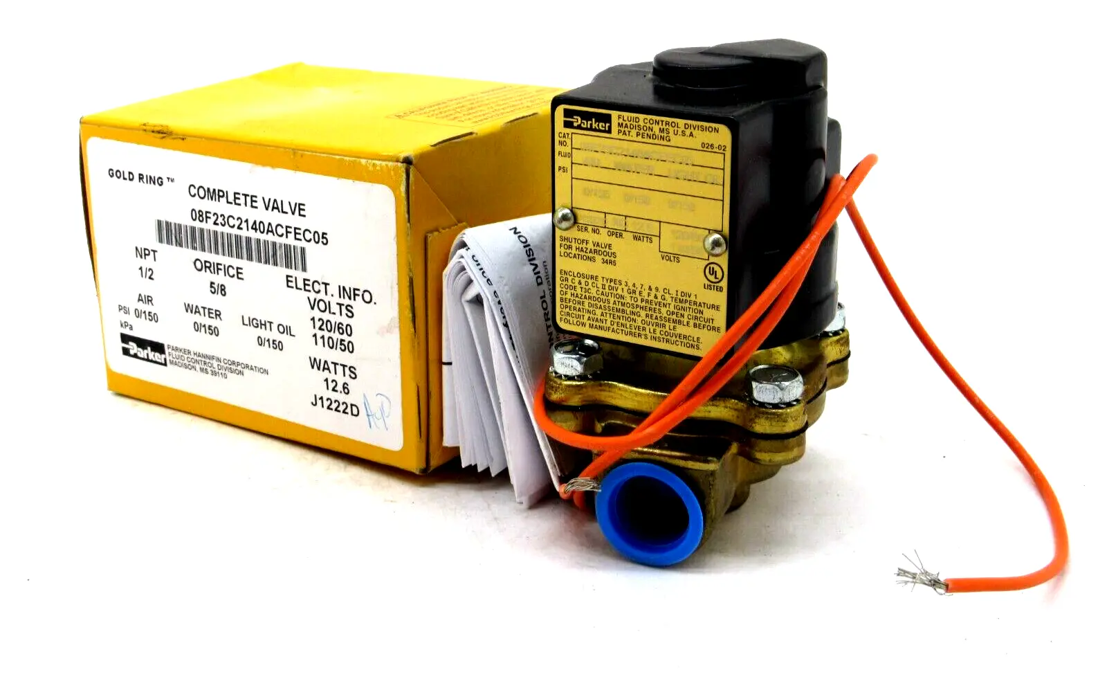 NEW PARKER 08F23C2140ACFEC05 COMPLETE VALVE 120/60 110/50