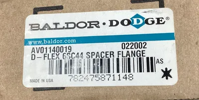 Dodge BALDOR 6SC44 SPACER FLANGE 6000 RPM max 6B-2