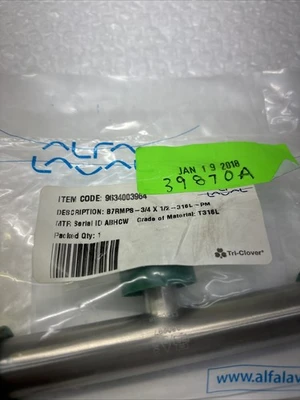 NEW ALFA LAVAL B7RMPS -3/4X1/2 -316L