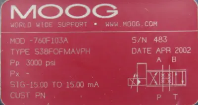 NEW MOOG 760F103A SERVO VALVE