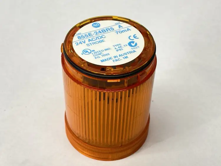 Used ALLEN-BRADLEY ORANGE STROBE LIGHT STACK SER A 50MM 24V AC/DC 70M Lighting | Maverick Industrial Sales #1098972