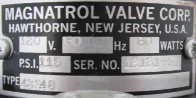 NEW MAGNATROL VALVE 43S48 SOLENOID VALVE 2-1/2"