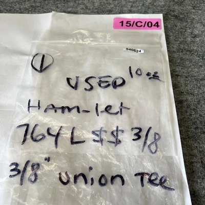 Used Ham-Let L64LSS3/8 Valves/Fittings California US | Davliegogo LLC #1719470