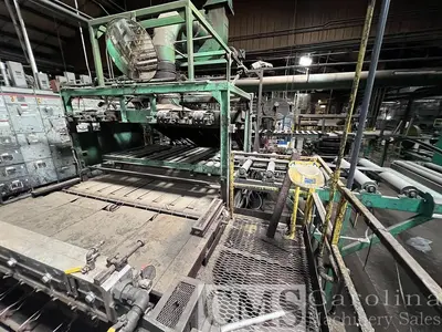 USED GLOBE PLAYWOOD LAYUP LINE AND GLOBE PRESS