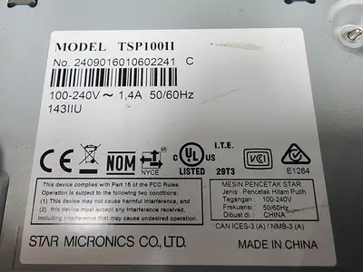 Used Star Used Star TSP100II - Printer works with Toast POS Thermal Printers Illinois US | Falcon Restaurant Supply #1376705