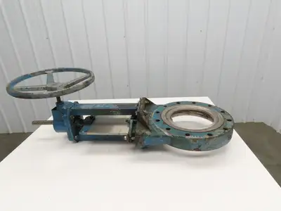 Dezurik 10" Knife Gate Valve 90 degree Crank Rising Stem **BAD SEAL**