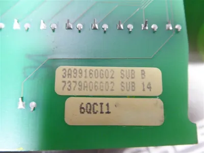 Westinghouse 3A99160G02 / 7379A06G02 Ovation Control Card 6QCI1 Sub. B / 14 Used
