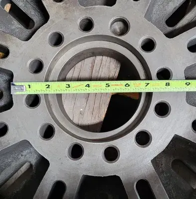 LATHE FACE PLATE, 19-3/4" DIAMETER, A2-8 MOUNT, 4-1/2" THROUGH HOLE, 3" THICKNESS