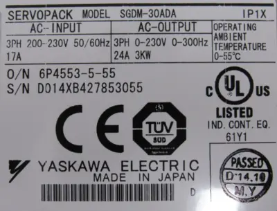 REFURBISHED YASKAWA ELECTRIC SGDM-30ADA SERVO DRIVE SGDM30ADA