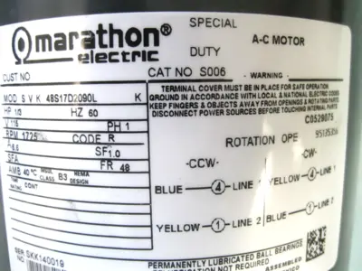 NEW Marathon Electric SVK 48S17D2090L