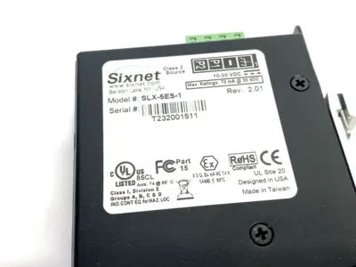 USED HMS NETWORKS SIXNET ® UNMANAGED 5-PORT INDUSTRIAL ETHERNET SWITCH