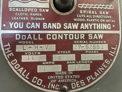 DOALL LHV SAWS, BAND, VERTICAL | Wheeler Machinery Sales (5)
