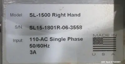 USED INLINE FILLING SYSTEMS COMPLETE L
