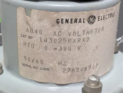 General Electric 50-103025RXRX2 AB40 AC Voltmeter 0-300V Used