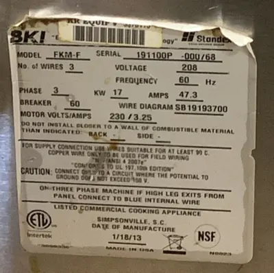 Used _UNKNOWN_ BKI Cookers / Coolers / Fryers Michigan US | Grocery Equipment Sales #1542316