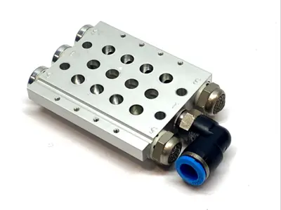 USED FESTO MANIFOLD RAIL G1/8 10.5MM 16-STATION SUB-BASE 566560