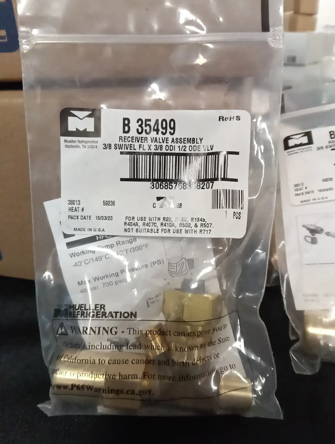 Used Müller 3/8" Swivel Fl x 3/8 ODI-1/2 ODE Vlv Chiller & Refrigeration Parts US | Infinity wholesale & Supply LLC #1305643