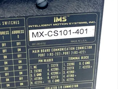 USED INTELLIGENT MOTION SYSTEMS MX-CS101-401, MICRO LYNX