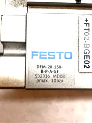 USED FESTO GUIDED CYLINDER 20MM BORE 150MM STROKE AUTOMATION