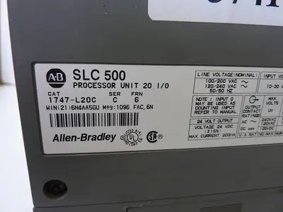 USED ALLEN BRADLEY 1747-L20C SER C / 1746-A2 SER A