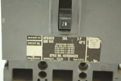 Used Westinghouse HFB3020 Circuit Breakers California US | Davliegogo LLC #1705242