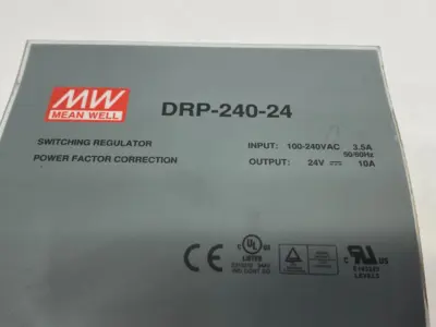 DRP-240-24 | Meanwell  Power Supply, DIN rail Mount, Switching Regulator - Used