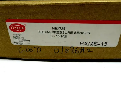 USED FIREYE PXMS-15 STEAM PRESSURE SENSOR: 0 – 15 PSI PXMS15