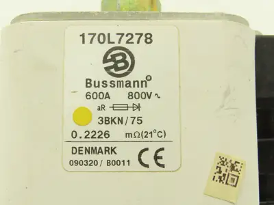 Cooper Bussmann 3BKN/75 170L7278 Semiconductor Fuse-Link High Speed 600A 800V