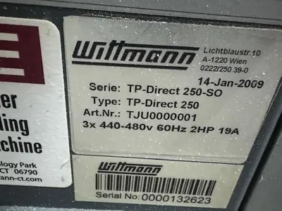 Used 2009 WITTMANN TP-DIRECT 250 Temperature Controls Massachusetts US | Absolute Machinery #1364708