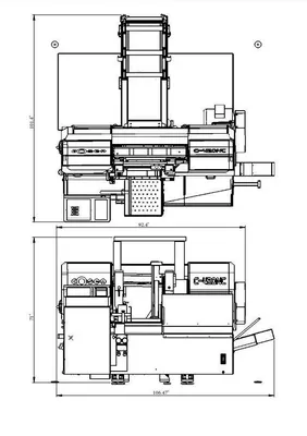 COSEN C-420NC Horizontal Dual Column Band Saws | Hillary Machinery LLC (3)
