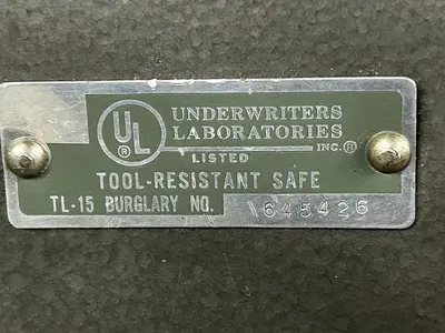 Swaziland Combination Fire & Tool Resistant Security Floor Safe TL-15 , Group #3