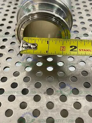 USED SANI-TECH STHT-WR-1500 19" SILICONE HOSE W/ 1 1/2" SANITARY FITTING