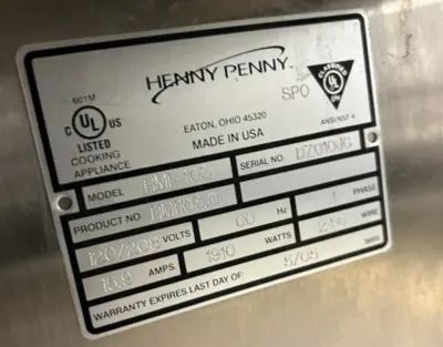 USED Henny Penny HM1-103