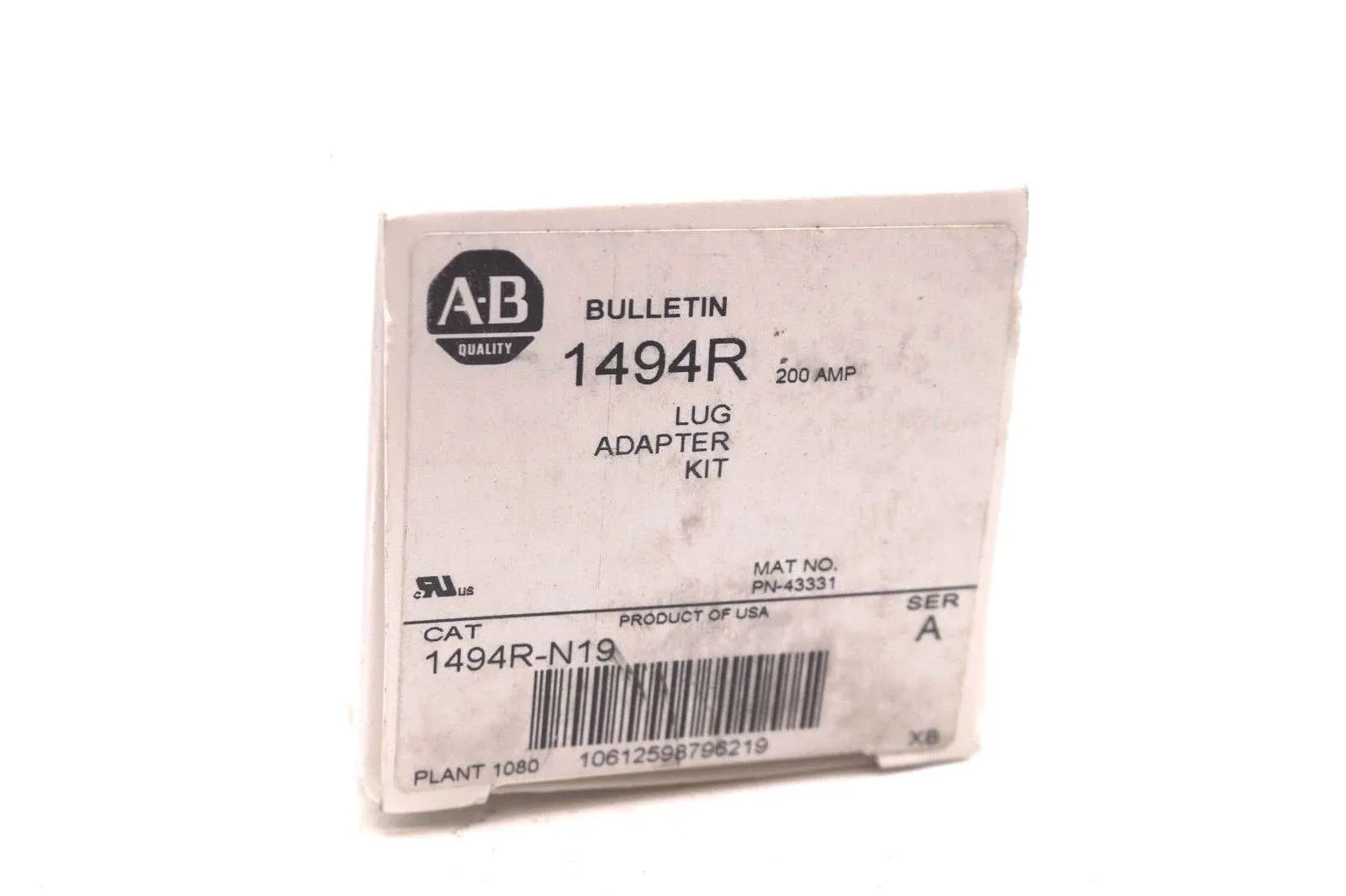 NEW ALLEN BRADLEY 1494R-N19 LUG ADAPTER KIT SER.A 1494RN19