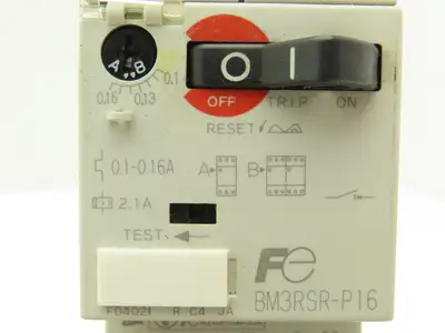 Fuji Elec BM3RSR-P16 Manual Starter .1-.16A  Adj Overload w Contactor Lot of 2