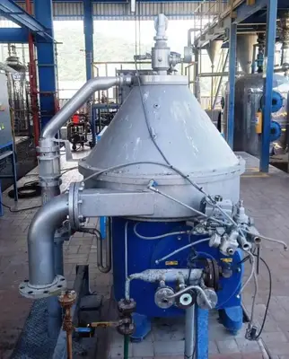 Macfuge 711 NOPT 3S self-cleaning biodiesel purifier, 316SS.