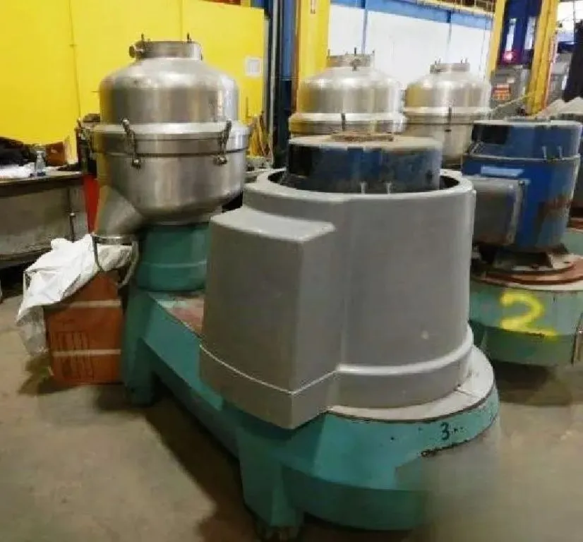 (3) Alfa-Laval FEUX 512U-31C nozzle centrifuges, 316SS.