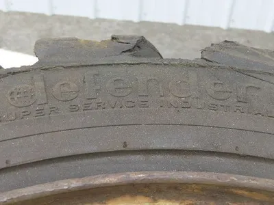 Maine Rubber Intl Defender Forklift Tire Traction Pneumatic Black 6x220mm Rim