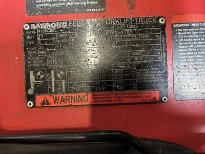 Used 2019 RAYMOND 4750C50L 4-Wheel Sit down Electric Counterbalance Forklifts Illinois US | Somerset Equipment Sales #1546214