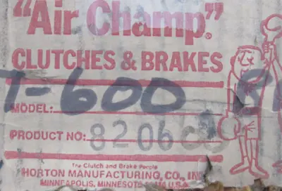 NEW HORTON 820600 AIR CHAMP CLUTCH/BRAKE T-600