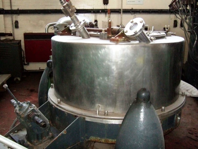 Heine 47 x 20 gastight perforate basket centrifuge, 316SS.