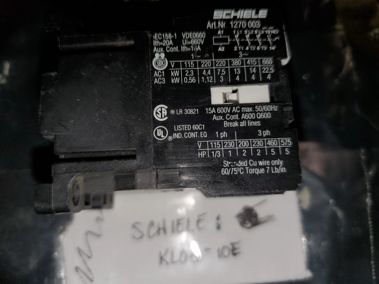 USED SCHIELE KL 05-10E